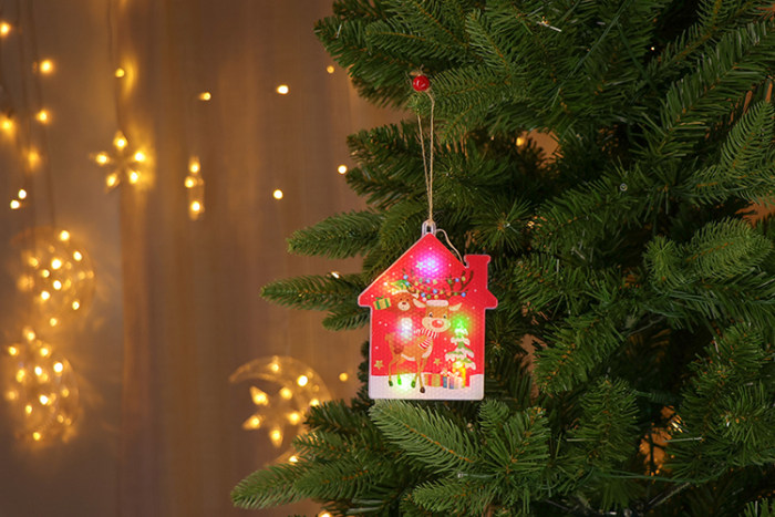 皮线挂件灯 房子彩光